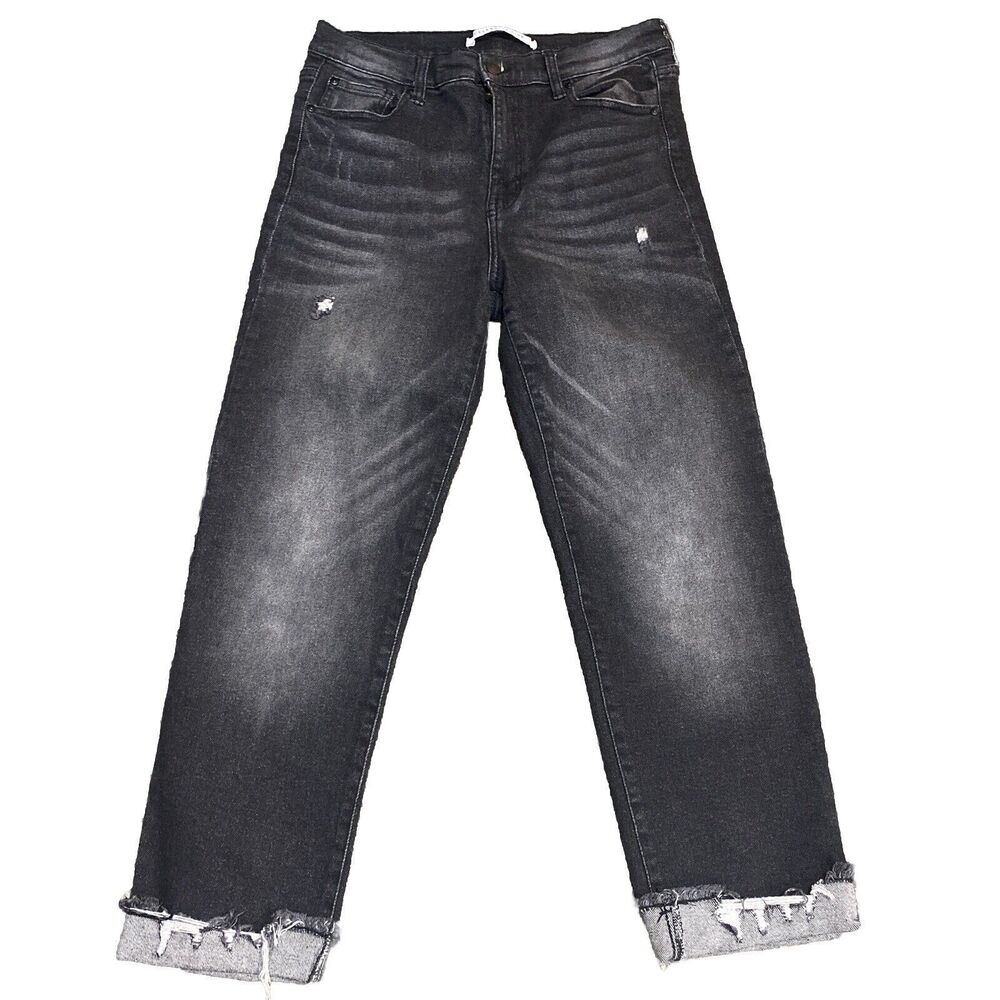 Celebrity Pink Juniors Size 11 Black Distressed High-Rise Skinny Stretch Jeans